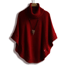 Load image into Gallery viewer, Bat sleeve turtleneck cape