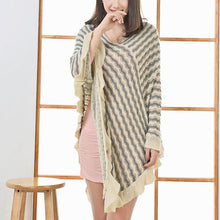 Load image into Gallery viewer, Tricot wave striped cloak