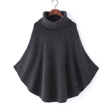 Load image into Gallery viewer, Bat sleeve turtleneck cape