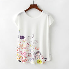 Load image into Gallery viewer, Cat Print t-shirt