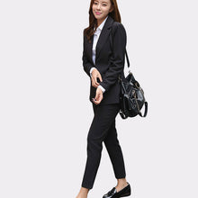 Load image into Gallery viewer, Solid blazer + pencil pants notched jacket