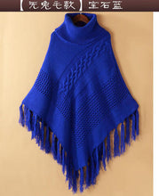 Load image into Gallery viewer, High collar tasseled cape