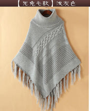 Load image into Gallery viewer, High collar tasseled cape