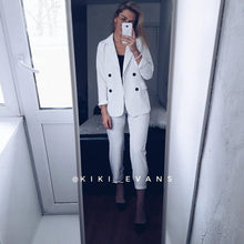 Load image into Gallery viewer, Striped blazer jacket for office