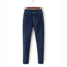 Load image into Gallery viewer, Autumn high waist denim elastic skinny jean