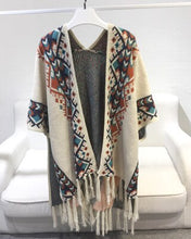 Load image into Gallery viewer, Geometric bat tassels cape