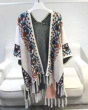 Load image into Gallery viewer, Geometric bat tassels cape