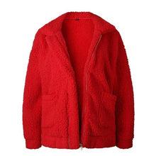 Load image into Gallery viewer, Elegant Faux Fur Coat Women 2018 Autumn Winter Warm Soft Zipper Fur Jacket Female Plush Overcoat Pocket Casual Teddy Outwear