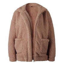 Load image into Gallery viewer, Elegant Faux Fur Coat Women 2018 Autumn Winter Warm Soft Zipper Fur Jacket Female Plush Overcoat Pocket Casual Teddy Outwear