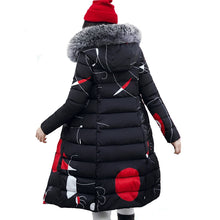 Load image into Gallery viewer, Winter woman in fur hood parkas