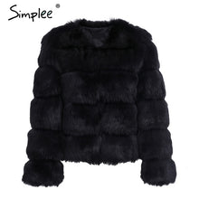 Load image into Gallery viewer, Simplee Vintage Fluffy Faux Fur