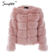 Load image into Gallery viewer, Simplee Vintage Fluffy Faux Fur