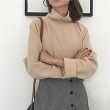 Load image into Gallery viewer, Casual loose turtleneck knitted