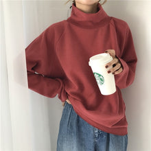 Load image into Gallery viewer, Casual loose turtleneck knitted