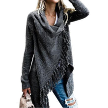 Load image into Gallery viewer, Black Tasseled cape