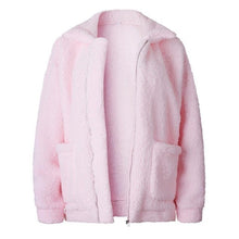 Load image into Gallery viewer, Elegant Faux Fur Coat Women 2018 Autumn Winter Warm Soft Zipper Fur Jacket Female Plush Overcoat Pocket Casual Teddy Outwear