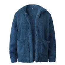 Load image into Gallery viewer, Elegant Faux Fur Coat Women 2018 Autumn Winter Warm Soft Zipper Fur Jacket Female Plush Overcoat Pocket Casual Teddy Outwear