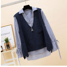Load image into Gallery viewer, Women's v-neck knitted vest