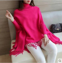 Load image into Gallery viewer, Magenta tasseled cape