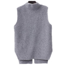 Load image into Gallery viewer, High neck knitted vest
