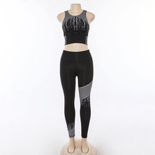 Load image into Gallery viewer, White dot print round neck women tracksuit