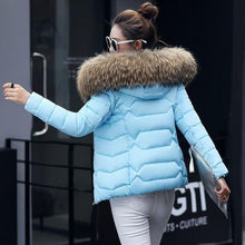 Load image into Gallery viewer, Fur hooded thick warm snow outerwear jacket