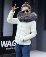 Load image into Gallery viewer, Fur hooded thick warm snow outerwear jacket