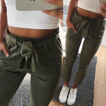 Load image into Gallery viewer, Autumn winter leather drawstring pants