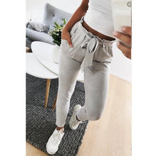 Load image into Gallery viewer, Autumn winter leather drawstring pants
