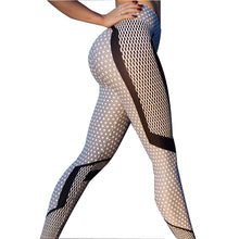 Load image into Gallery viewer, Quick-drying white printed honeycomb hip stretch tights