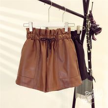Load image into Gallery viewer, New korean style women sexy leather shorts
