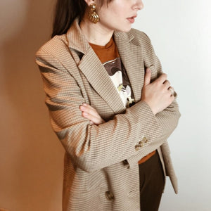 Notched lapel women suit jacket