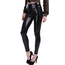 Load image into Gallery viewer, High waist leather tights