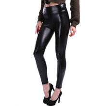 Load image into Gallery viewer, High waist leather tights