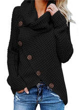 Load image into Gallery viewer, New fashion button type asymmetric knitted cape