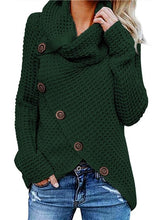Load image into Gallery viewer, New fashion button type asymmetric knitted cape