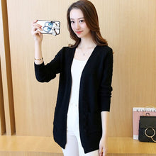 Load image into Gallery viewer, Long sleeve jacquard cardigan