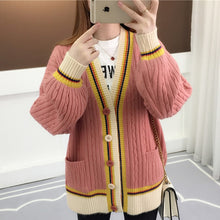 Load image into Gallery viewer, Comfortable loose v-neck sweater