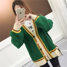 Load image into Gallery viewer, Comfortable loose v-neck sweater
