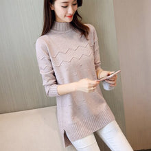 Load image into Gallery viewer, Turtleneck long sleeve warm sweater