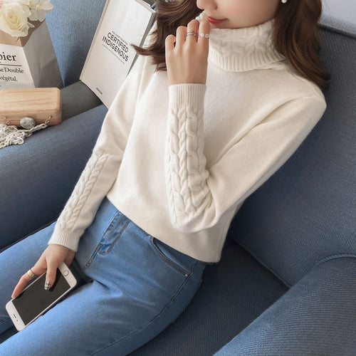 Long sleeve turtleneck sweater