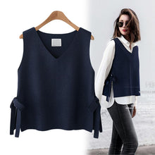 Load image into Gallery viewer, Autumn short belt women vest