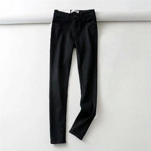 Load image into Gallery viewer, High waist elastic skinny pencil jeans