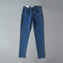 Load image into Gallery viewer, Vintage high waist elastic skinny pencil jeans pants